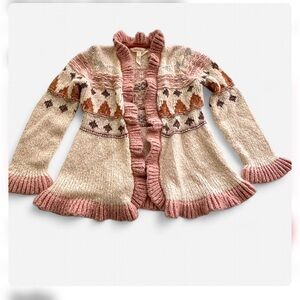 Matilda Jane Stephanie Cardigan Girls Just Imagine Open Ruffled Size 8